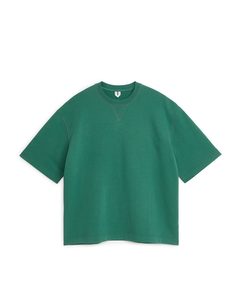 Kurzärmeliges Frottee-Sweatshirt Grün