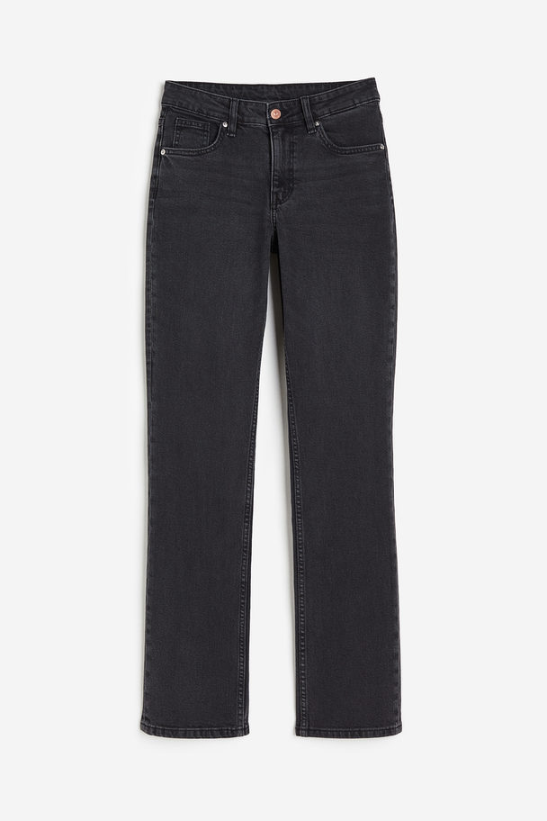 H&M Slim Regular Jeans Donkergrijs