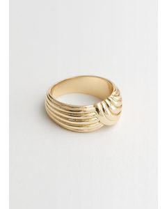 Rope Embossed Ring Gold