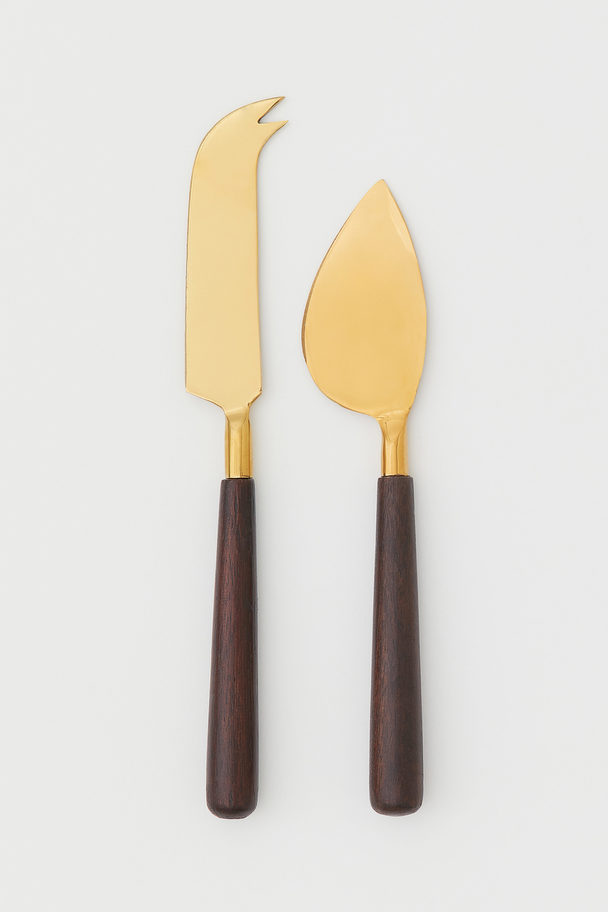 H&M HOME 2-pack Metal Cheese Knives Gold-coloured