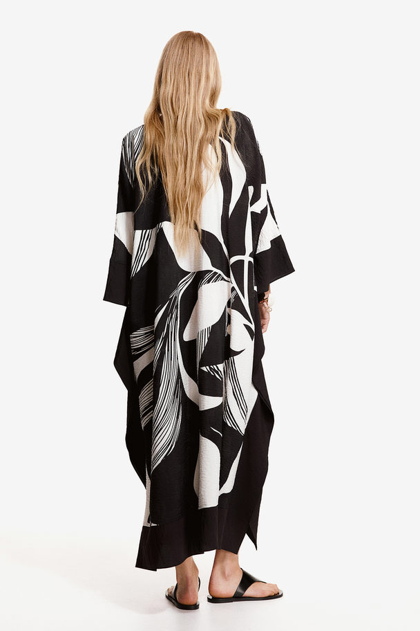 H&M Kaftan Dress Black/patterned