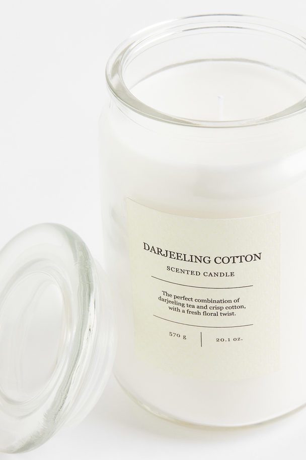 H&M HOME Geurkaars In Glazen Houder Wit/darjeeling Cotton