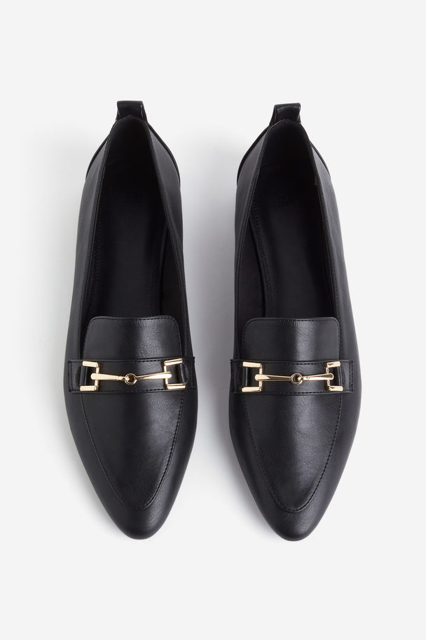 H&M Pointed Loafers Black
