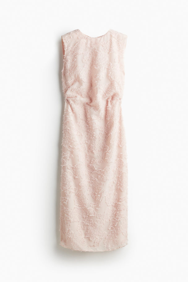 H&M Jacquard-weave Dress Powder Pink