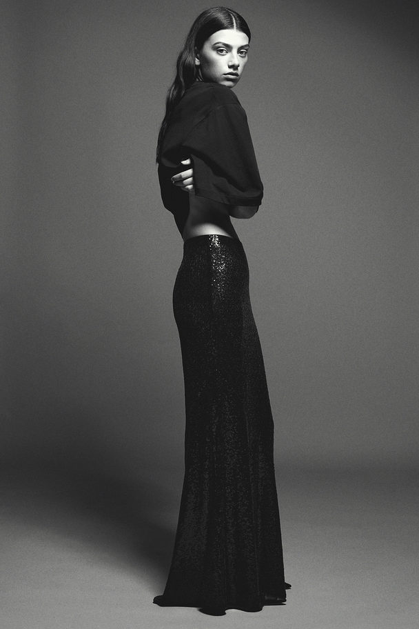 H&M Sequined Skirt Black