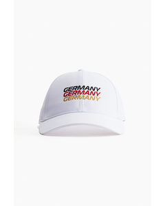 Wasserabweisende Sportcap Weiß/Germany