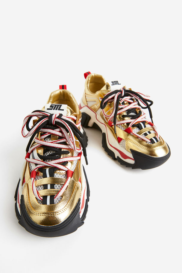 Steve Madden Kingdom-e Sneaker Gold/red