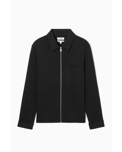 Cotton-jersey Zip-up Jacket Black