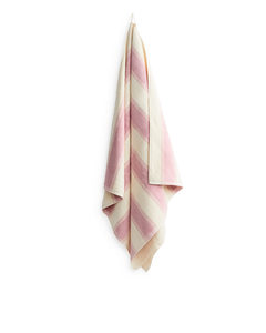 Badehåndklæde 80 X 165 Cm Pink/råhvid