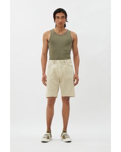 Space Washed Cord Shorts Off-white