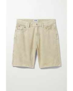 Space Washed Cord Shorts Off-white