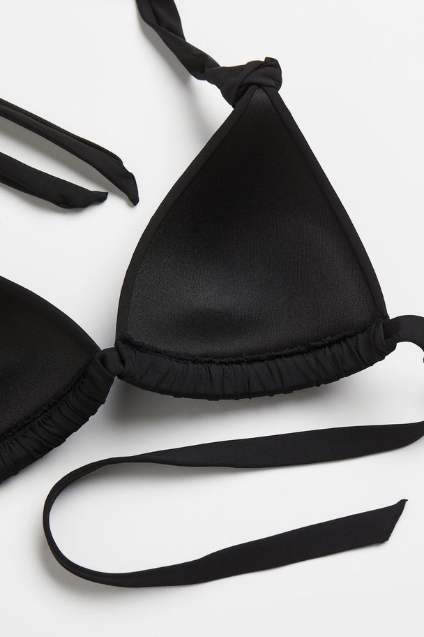 H&M Push-up Triangle Bikini Top Black