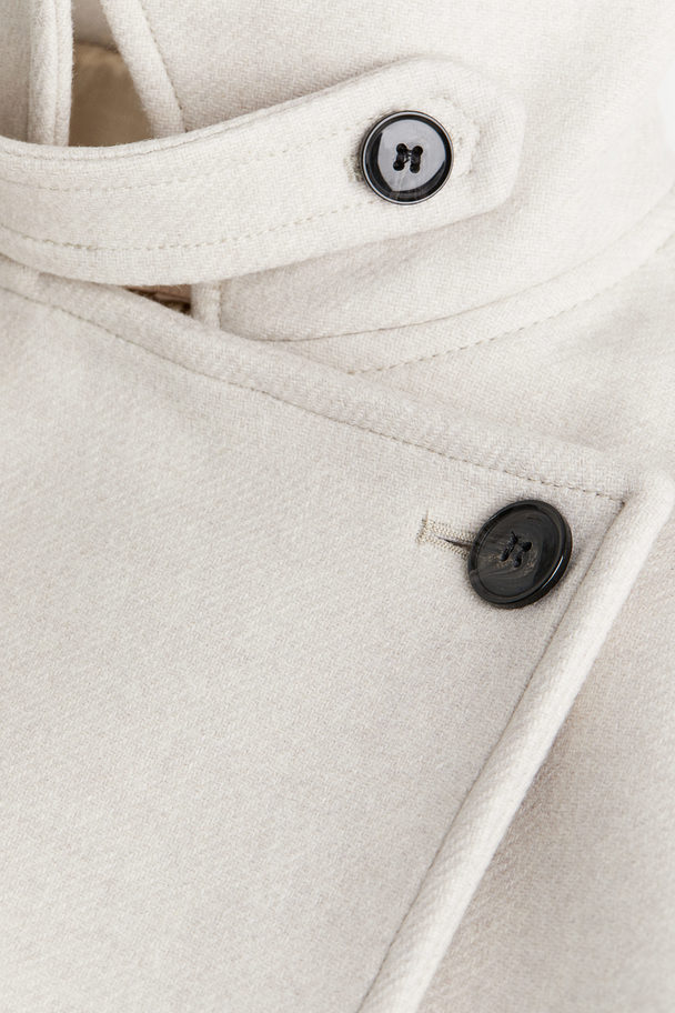 H&M Wool-blend Coat Light Beige