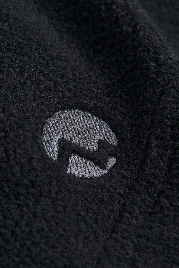 H&M Tweedelige Fleece Set Zwart