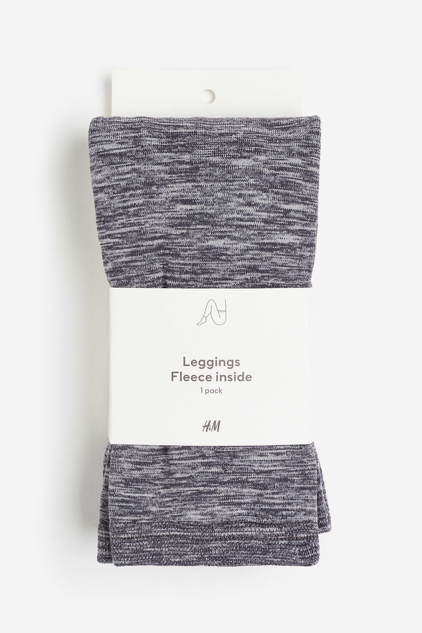 H&M Fleece-Leggings Grau