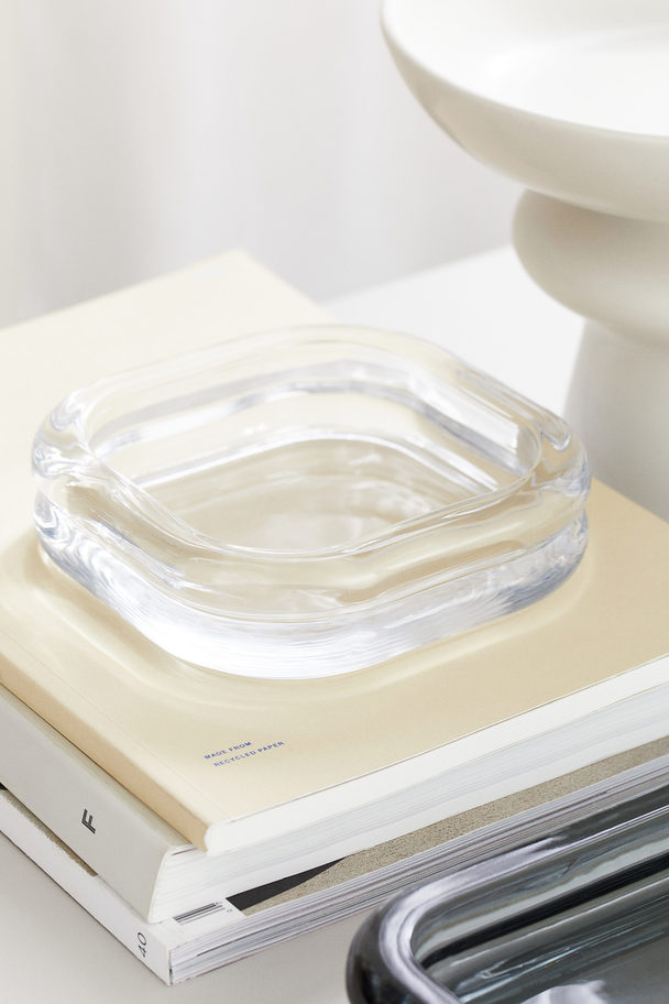 H&M HOME Glass Tray Clear Glass