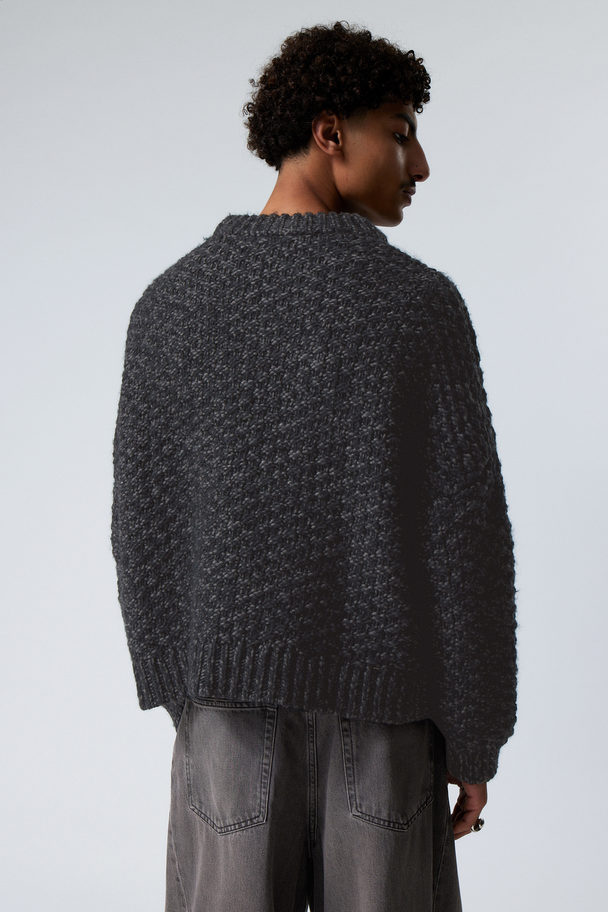 Weekday Oversized-Pullover aus Wollmischung Schwarz
