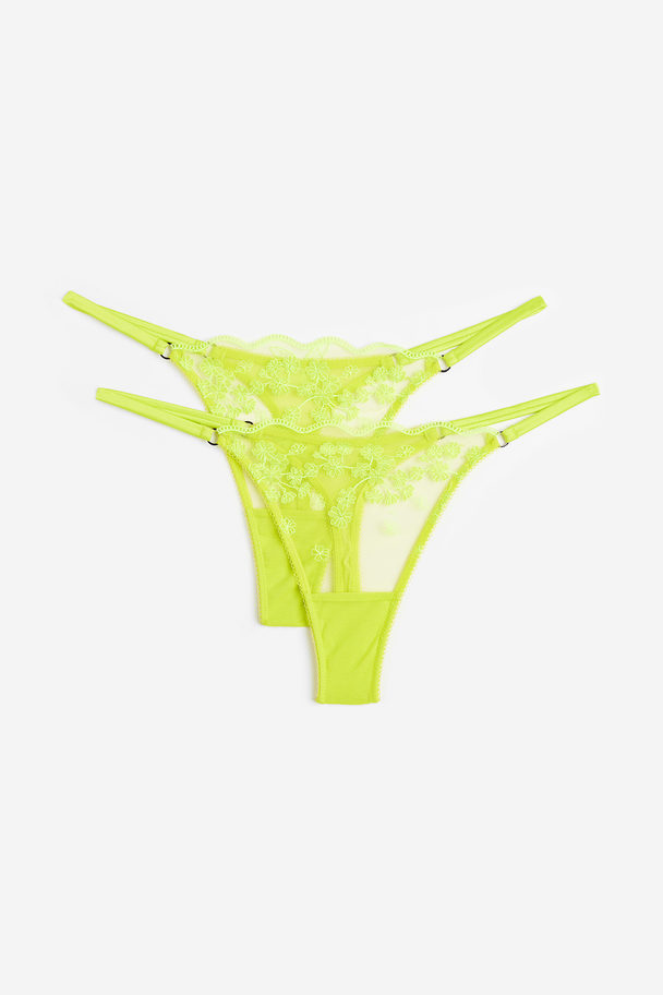 H&M 2-pack Thong Briefs Yellow