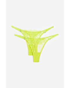 2-pack Thong Briefs Yellow