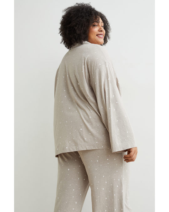 H&M H&m+ Patterned Pyjamas Beige/stars