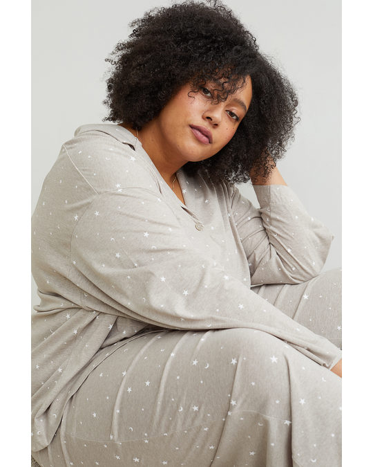 H&M H&m+ Patterned Pyjamas Beige/stars