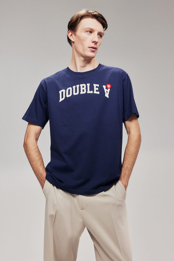 Double A by Wood Wood Ace Ivy T-shirt Navy