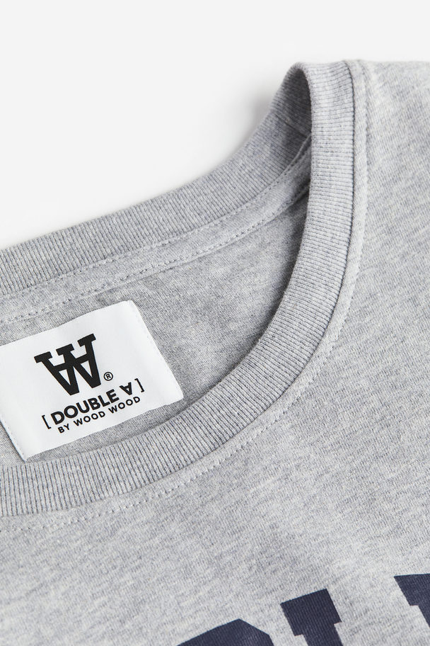 Double A by Wood Wood Ace Ivy T-shirt Grey Melange