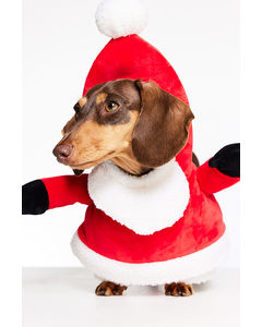 Weihnachtliches Hundekostüm Rot