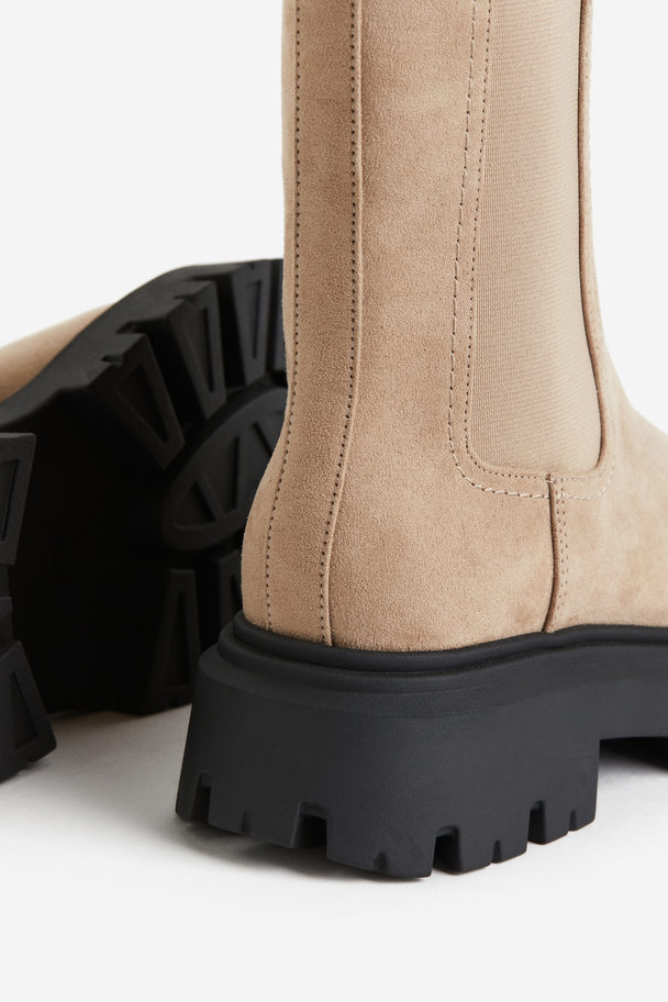 H&M Chunky Chelsea Boots Beige