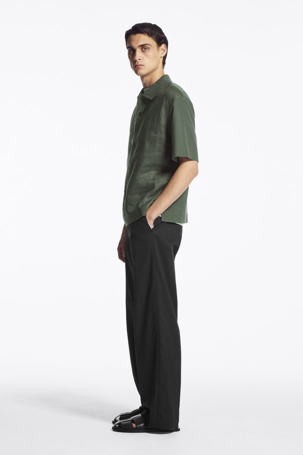 COS Contrast-panel Polo Shirt Green