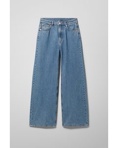 Jeans Ace mit hohem Bund 90er-Jahre-Blau