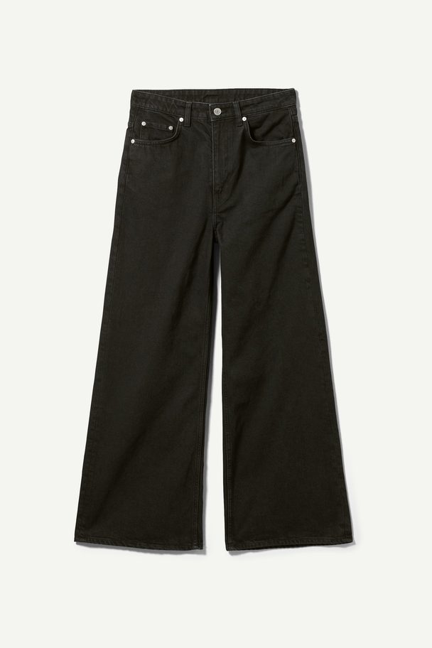 Weekday Ace High Wide Jeans Almost Black