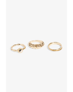 Assorted Rings Gold Coloured