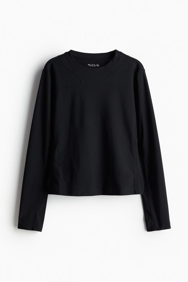 H&M Rashguard mit Langarm Schwarz