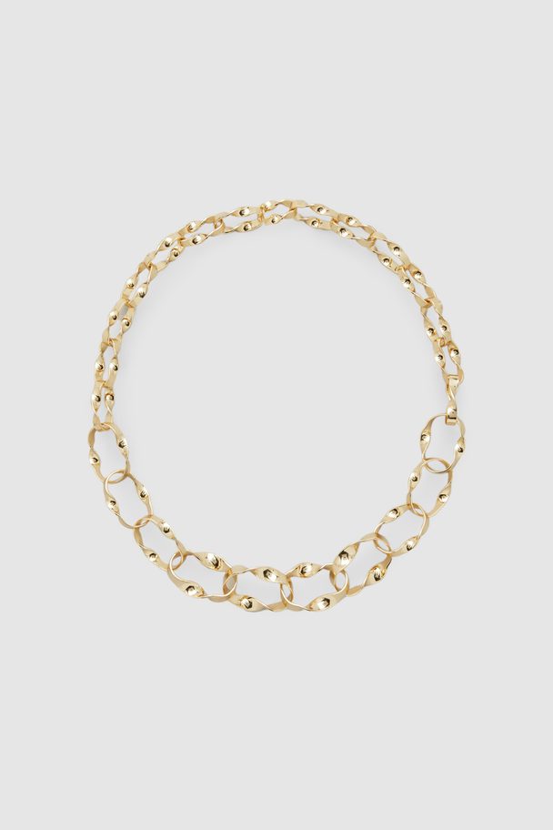 COS Twisted Link Short Necklace Gold