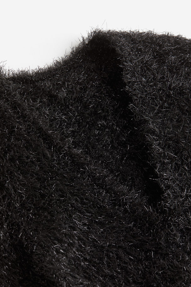 H&M Fluffy Deep-backtrui Zwart