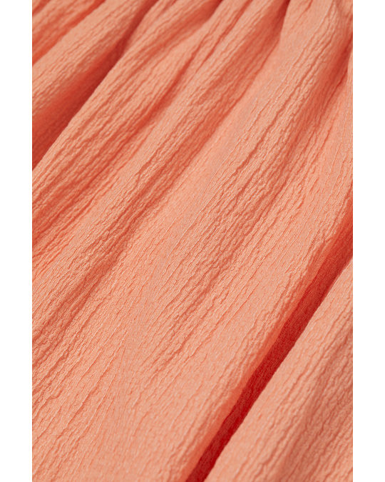 H&M Calf-length Jersey Dress Light Orange