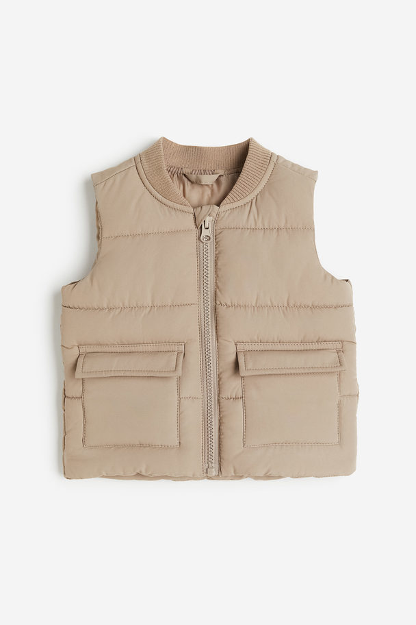 H&M Quilted Gilet Beige