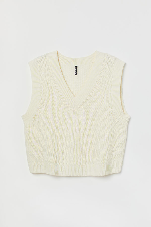 H&M H&m+ Sweater Vest White