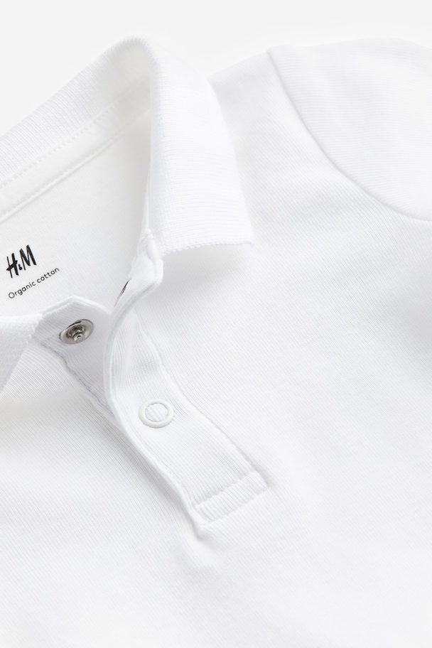 H&M Collared Bodysuit White