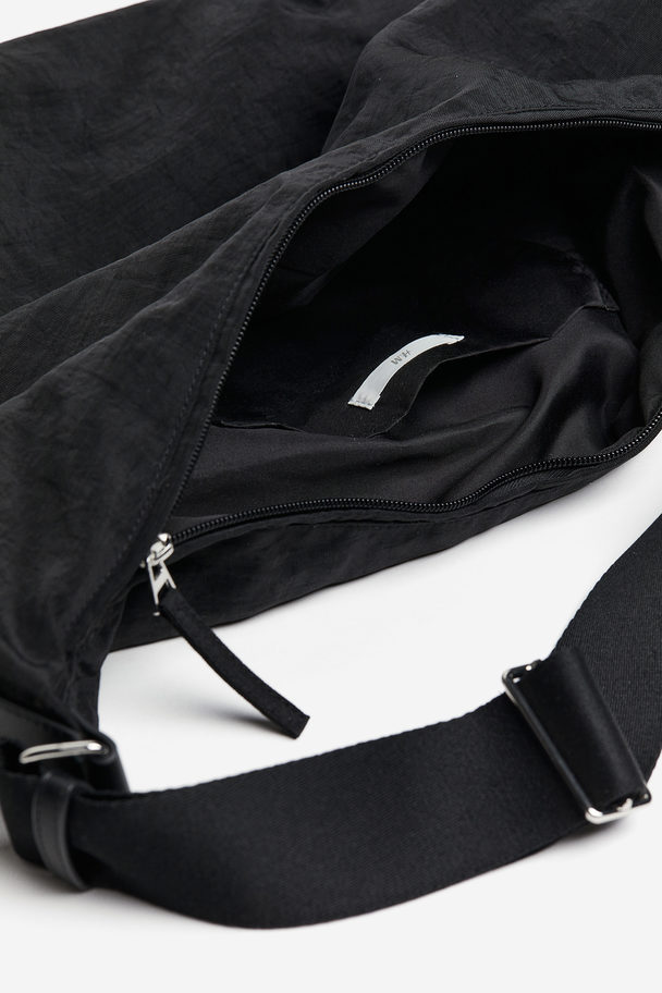 H&M Nylon Crossbody Bag Black