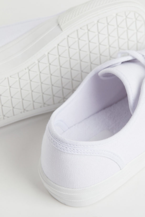 H&M Canvas Trainers White