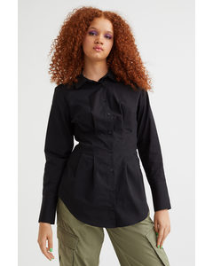 Tapered-waist Shirt Black