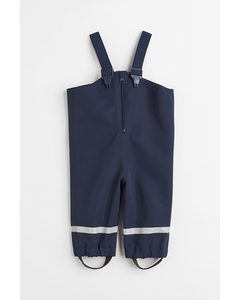 Rain Trousers With Braces Navy Blue
