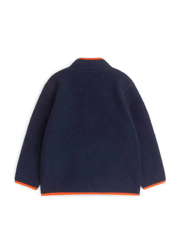 ARKET Fleece Zip Jacket Blue/orange