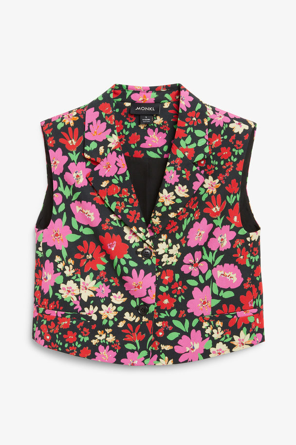 Monki Single-breasted Floral Waistcoat Flowerfield