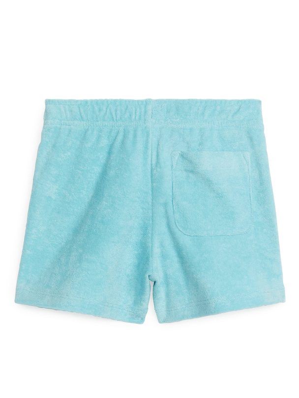 ARKET Cotton Towelling Shorts Turquoise