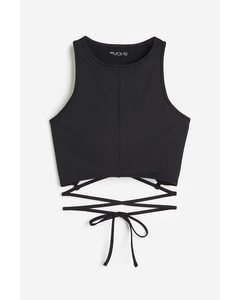 Drymove™ Cropped Sports Vest Top Black