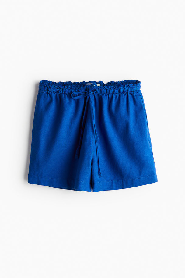 H&M Shorts I Hørblanding Klar Blå