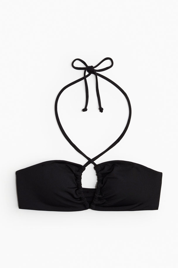 H&M Padded Halterneck Bikini Top Black